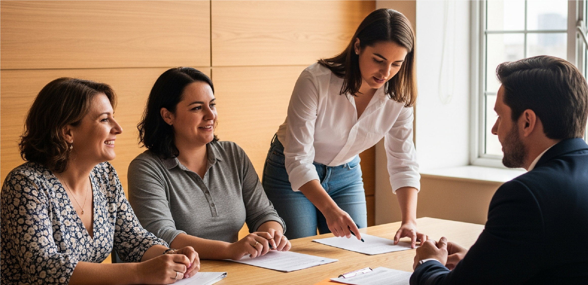 Equipo de abogados en una reunión de planificación